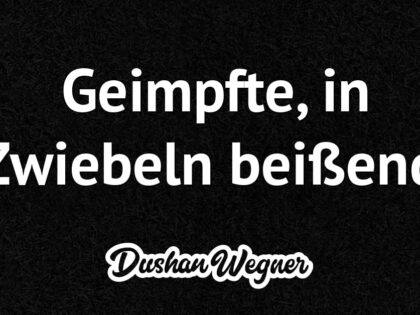 Geimpfte, in Zwiebeln beißend