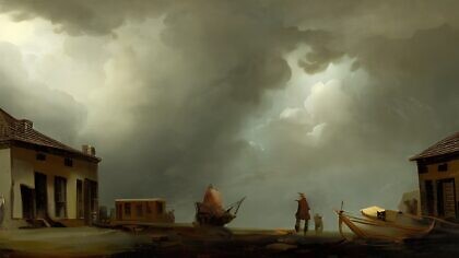 Notstand und drohendes Gewitter