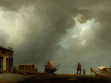 Notstand und drohendes Gewitter