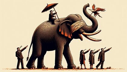 Ich blind, du blind, »wir« Elefant