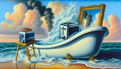 Ein Toaster, eine Badewanne und die Nachricht des Tages