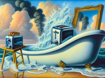 Ein Toaster, eine Badewanne und die Nachricht des Tages