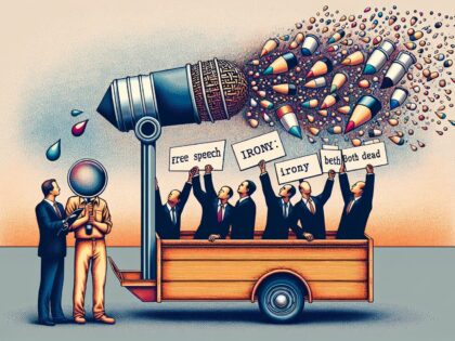 Meinungsfreiheit und Ironie, beide tot